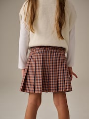 Orange Pleated Check Skirt (3-16yrs) - Image 2 of 6
