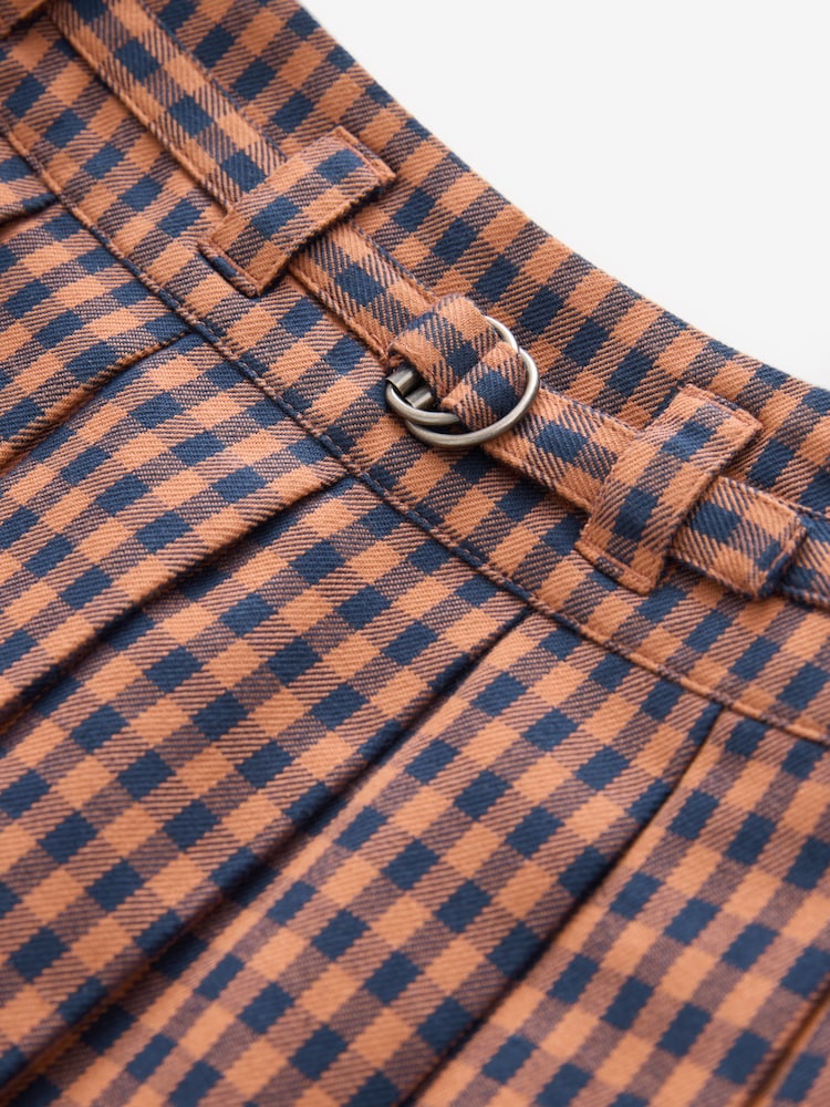 Orange Pleated Check Skirt (3-16yrs) - Image 6 of 6