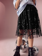 Black Lace Sequin Skirt (3-16yrs) - Image 1 of 9