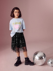 Black Lace Sequin Skirt (3-16yrs) - Image 2 of 9