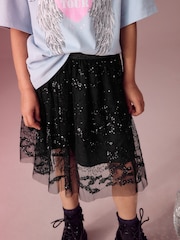 Black Lace Sequin Skirt (3-16yrs) - Image 4 of 9