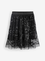 Black Lace Sequin Skirt (3-16yrs) - Image 5 of 9
