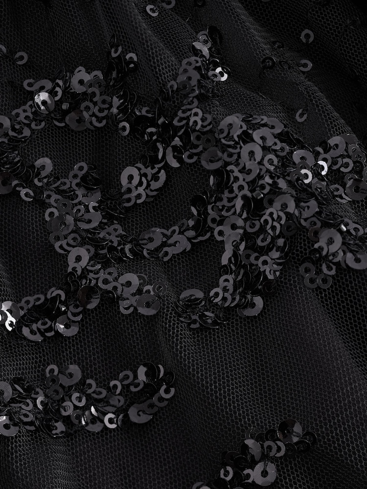 Black Lace Sequin Skirt (3-16yrs) - Image 9 of 9