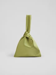 LK Bennett Green Taylor Satin Handbag - Image 2 of 6