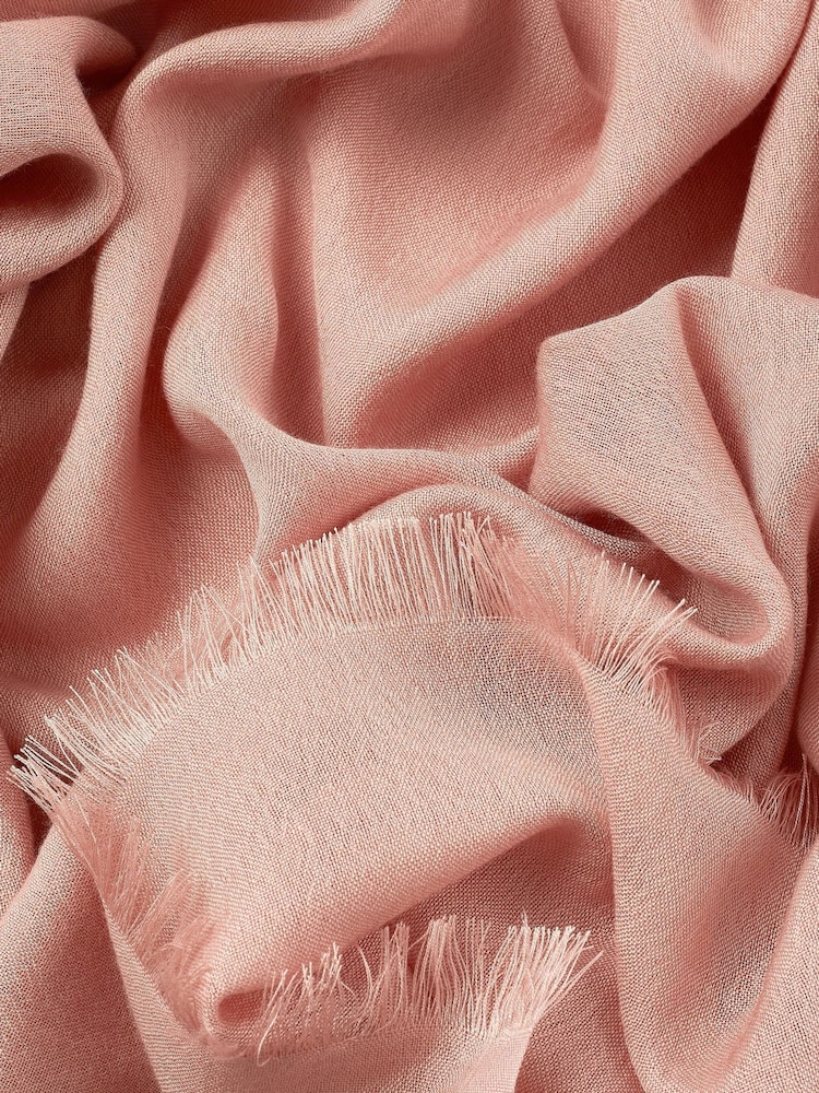 LK Bennett Pink Sutton Modal Wool Blend Scarf - Image 2 of 2 LK Bennett Pink Sutton Modal Wool Blend Scarf - Image 2 of 2