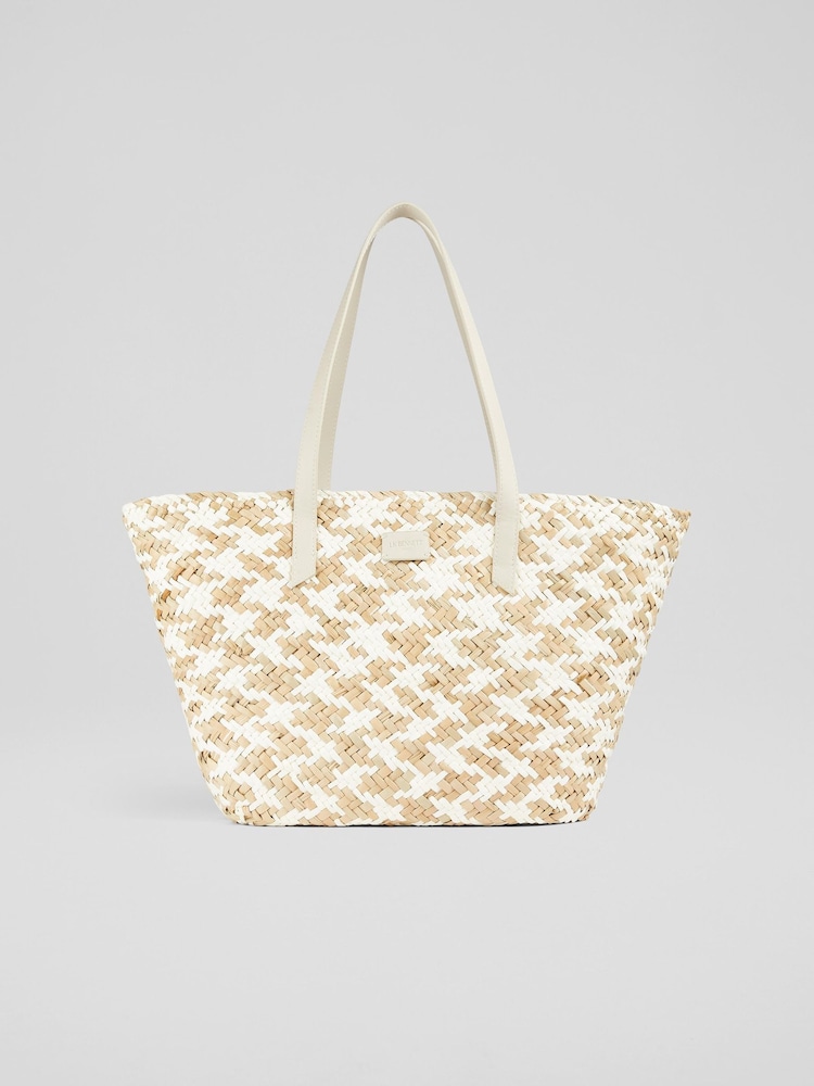 LK Bennett Natural Sansa Straw Basket Bag - Image 2 of 6