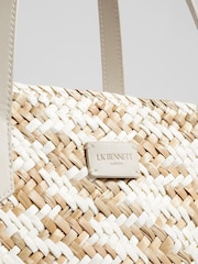 LK Bennett Natural Sansa Straw Basket Bag - Image 6 of 6