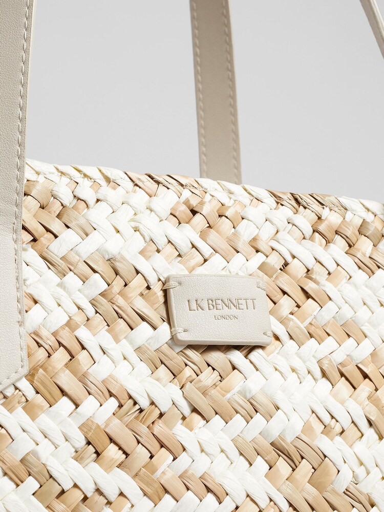 LK Bennett Natural Sansa Straw Basket Bag - Image 6 of 6 LK Bennett Natural Sansa Straw Basket Bag - Image 6 of 6