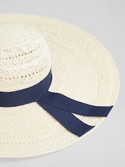 LK Bennett Saffron Raffia Floppy Sun Hat - Image 2 of 2