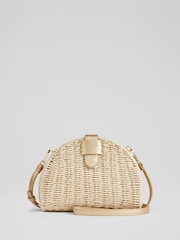 LK Bennett Natural Lorena Wicker Shoulder Bag - Image 1 of 2