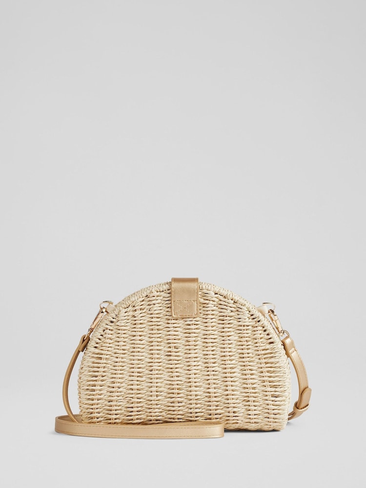 LK Bennett Natural Lorena Wicker Shoulder Bag - Image 2 of 2