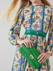 Grün - LK Bennett Woven Fabric Essie Clutch - Bild 1 von 4