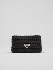 Schwarz - LK Bennett Woven Fabric Essie Clutch - Bild 1 von 3