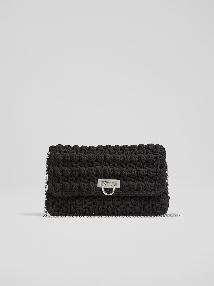 Schwarz - LK Bennett Woven Fabric Essie Clutch - Bild 1 von 3