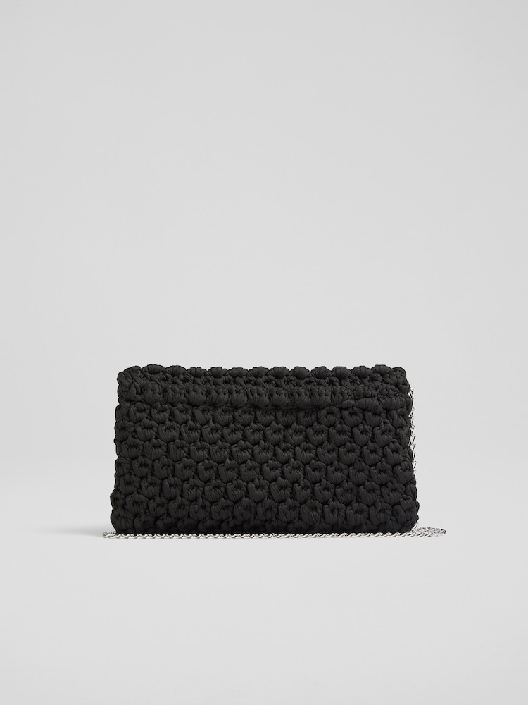 Schwarz - LK Bennett Woven Fabric Essie Clutch - Bild 2 von 3