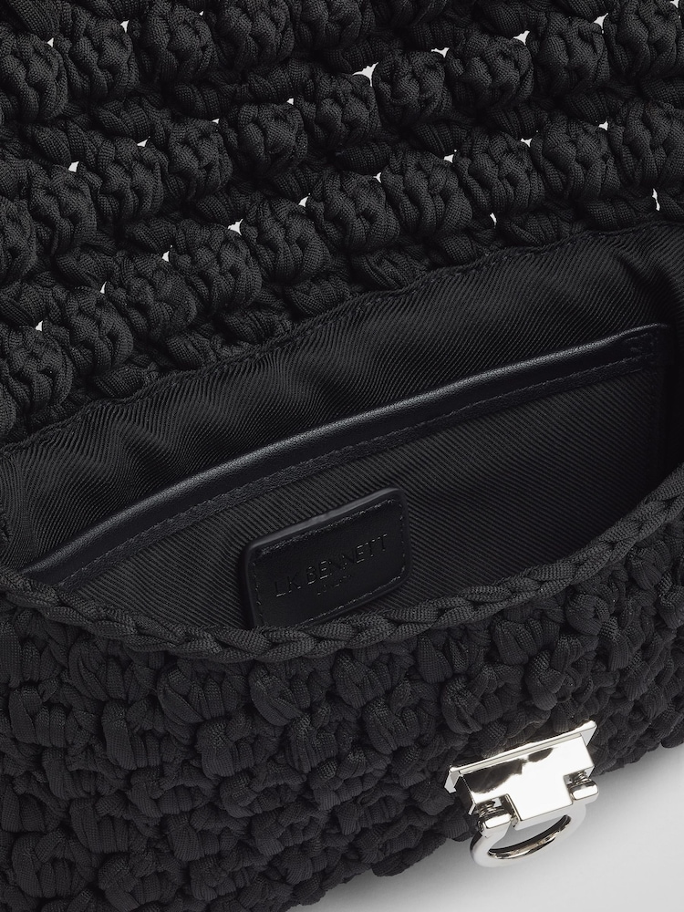 Schwarz - LK Bennett Woven Fabric Essie Clutch - Bild 3 von 3