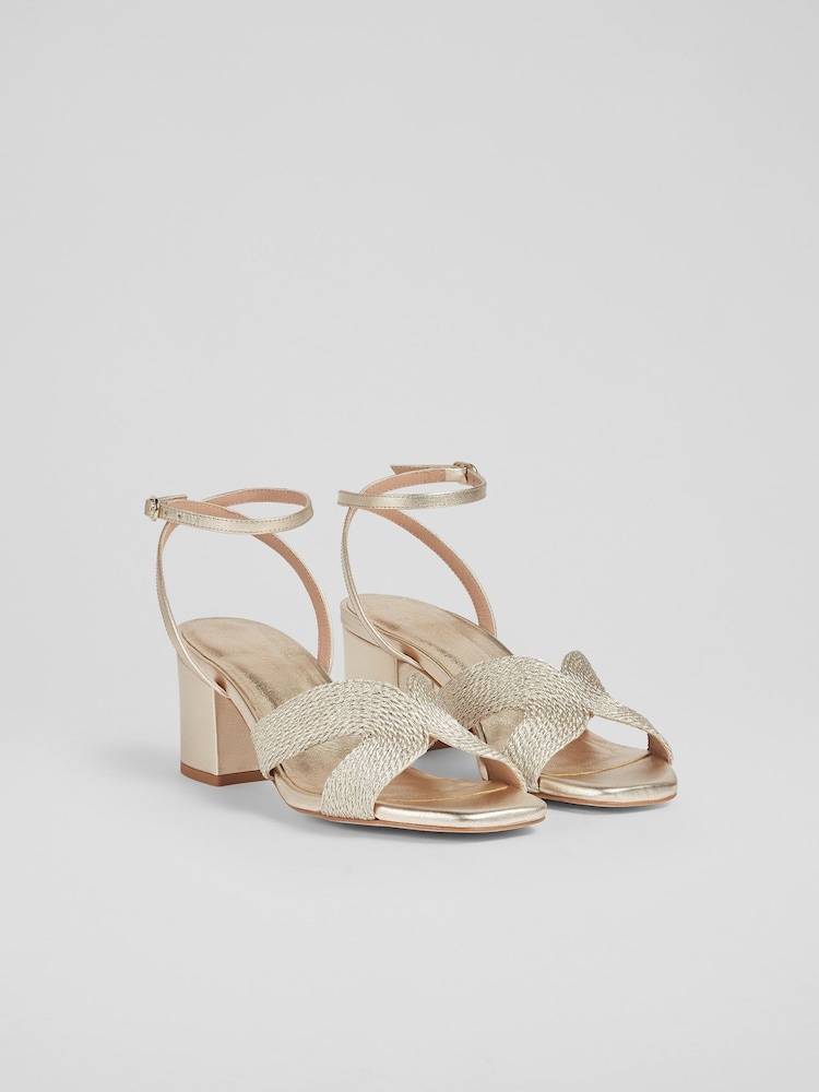 LK Bennett Natural Stella Woven Leather Sandals - Image 1 of 3 LK Bennett Natural Stella Woven Leather Sandals - Image 1 of 3