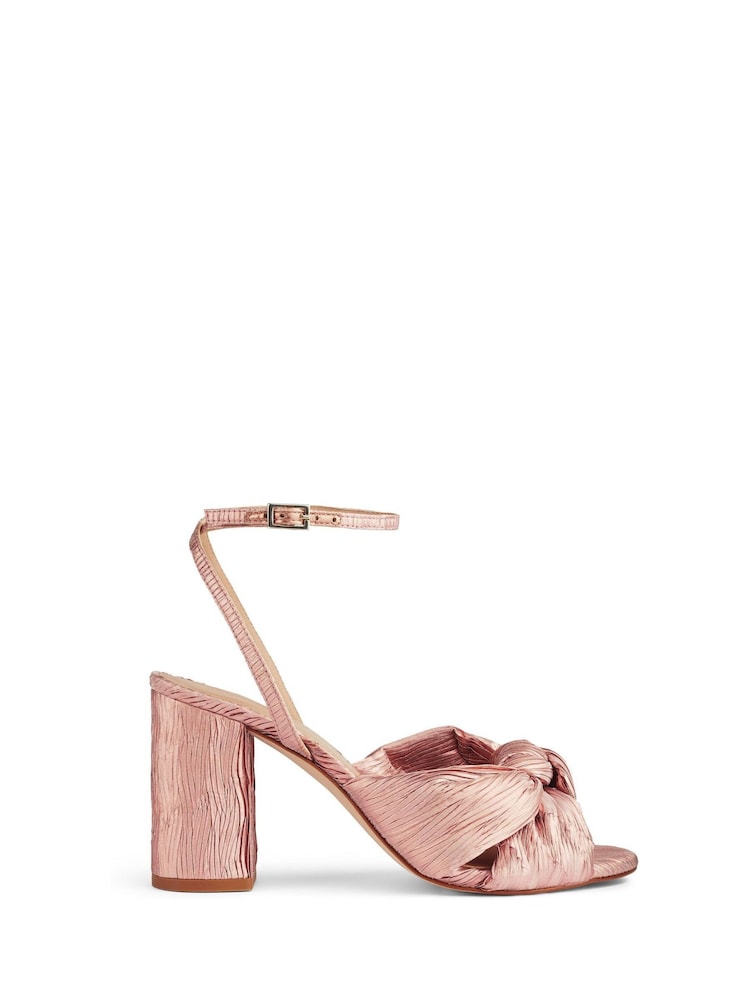 LK Bennett Eliana Crinkle Satin Sandals - Image 1 of 4