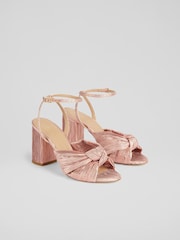 LK Bennett Eliana Crinkle Satin Sandals - Image 2 of 4