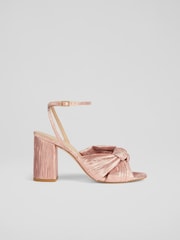 LK Bennett Eliana Crinkle Satin Sandals - Image 3 of 4