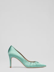 LK Bennett Florena Satin Pleated Courts - Image 1 of 4