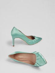 LK Bennett Florena Satin Pleated Courts - Image 3 of 4