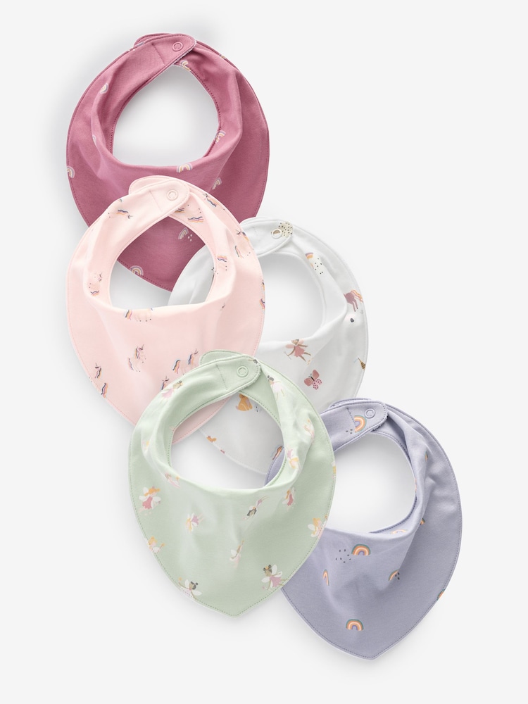 Pink - Lätzchen aus 100 % Baumwolle im 5er-Pack - Bild 1 von 6 Pink - Lätzchen aus 100 % Baumwolle im 5er-Pack - Bild 1 von 6