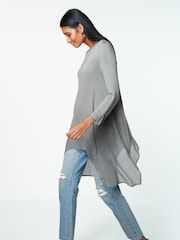 Silver Hanky Hem Longline Top - Image 1 of 6