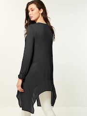 Black Hanky Hem Longline Top - Image 3 of 6