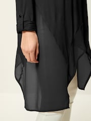 Black Hanky Hem Longline Top - Image 4 of 6