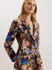 Ted Baker Multi Madonia Printed Single Breasted Tailored Multi Blazer - Image 2 of 6