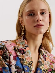 Ted Baker Multi Madonia Printed Single Breasted Tailored Multi Blazer - Image 4 of 6