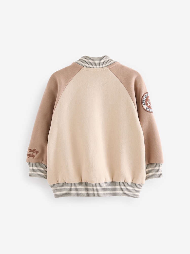 Stone/Grey Letterman Jacket (3mths-7yrs) - Image 8 of 12