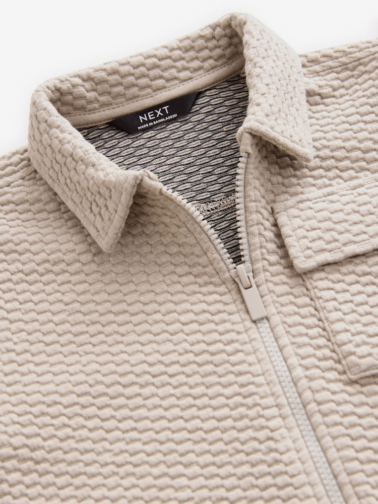 Stone Zip Through Textured Jacket (3mths-7yrs) - Image 6 of 6