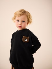 Black Bear Crew Neck Sweatshirt (3mths-7yrs) - Image 1 of 4