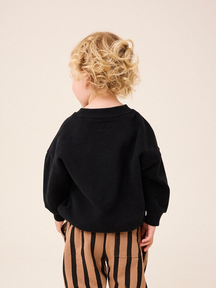 Schwarz, Bär - Sweatshirt mit Rundhalsausschnitt (3 M.–7 J.) - Bild 2 von 4 Schwarz, Bär - Sweatshirt mit Rundhalsausschnitt (3 M.–7 J.) - Bild 2 von 4