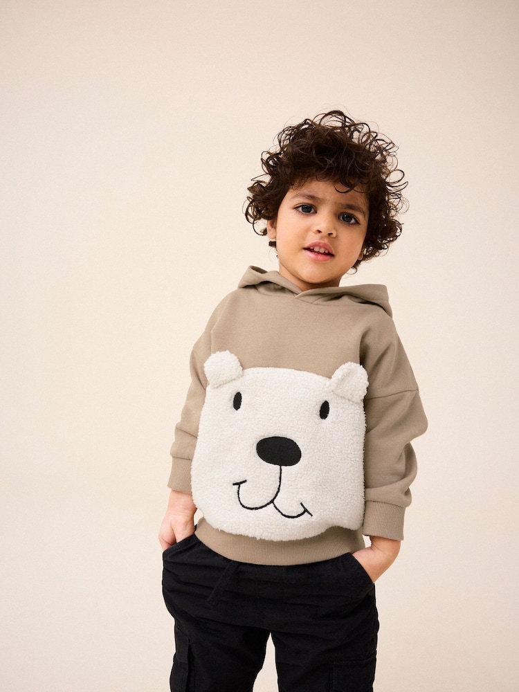 Stone Borg Bear 100% Cotton Hoodie (3mths-7yrs) - Image 1 of 4