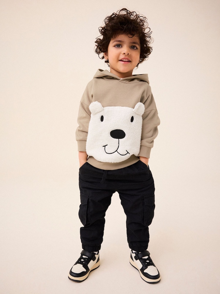 Stone Borg Bear 100% Cotton Hoodie (3mths-7yrs) - Image 2 of 4