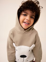 Stone Borg Bear 100% Cotton Hoodie (3mths-7yrs) - Image 4 of 4