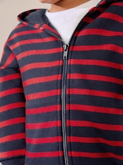 Red/Blue Stripe Zip Through Hoodie (3mths-7yrs) - Image 3 of 7