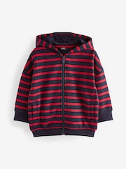 Red/Blue Stripe Zip Through Hoodie (3mths-7yrs) - Image 4 of 7