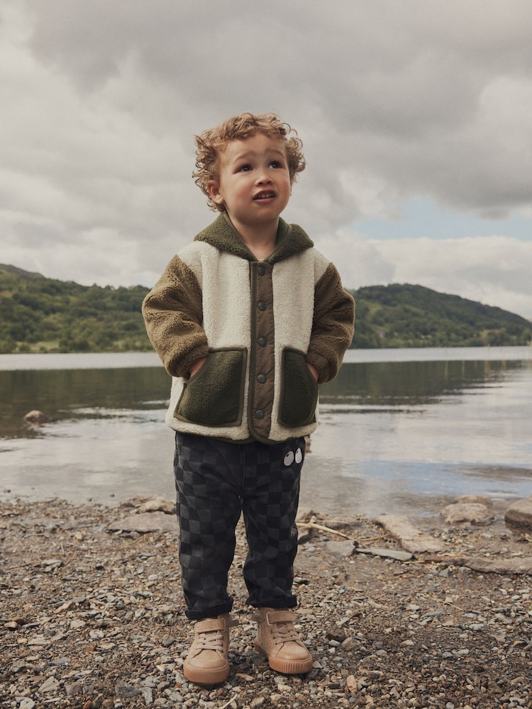 Ecru/Green Fleece Hooded Jacket (3mths-7yrs) - Image 2 of 7
