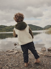 Ecru/Green Fleece Hooded Jacket (3mths-7yrs) - Image 3 of 7