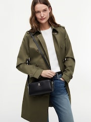 Tommy Hilfiger Black Monogram Textured Crossbody Camera Bag - Image 5 of 5