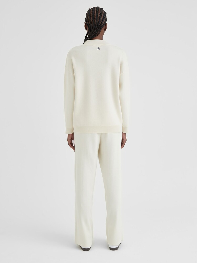 4th & Reckless Cream Avery Paris Slogan Knitted Jumper - Image 2 of 5