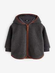 Grey Fleece Zip Through Hooded Jacket (3mths-7yrs) - Image 5 of 7