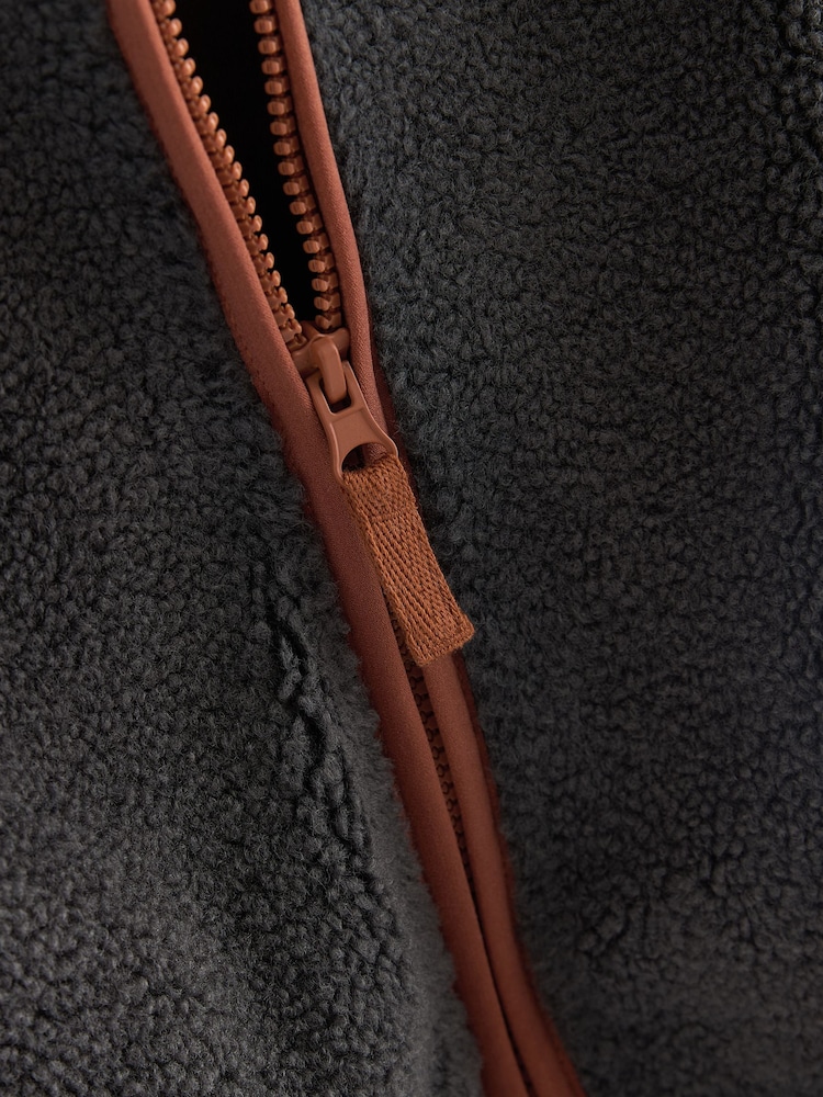 Grey Fleece Zip Through Hooded Jacket (3mths-7yrs) - Image 7 of 7 Grey Fleece Zip Through Hooded Jacket (3mths-7yrs) - Image 7 of 7