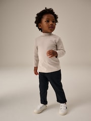 Neutral Long Sleeve Turtle Neck T-Shirt (3mths-7yrs) - Image 2 of 7