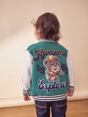 Dark Green Letterman Jacket (3mths-7yrs) - Image 1 of 9