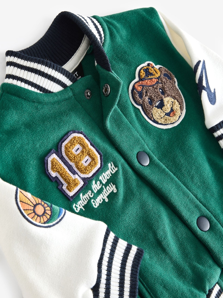Dark Green Letterman Jacket (3mths-7yrs) - Image 9 of 9